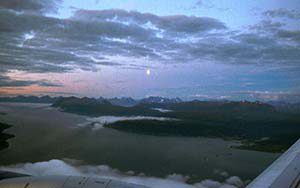 Flug von Tromsø nach Spitzbergen